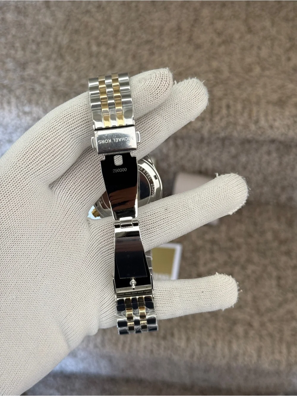 Michael Kors women’s  Two-Tone Gold and Silver Stainless Steel Chronograph